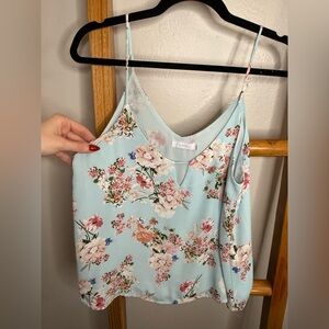 Lush Floral Camisole in Light Blue
